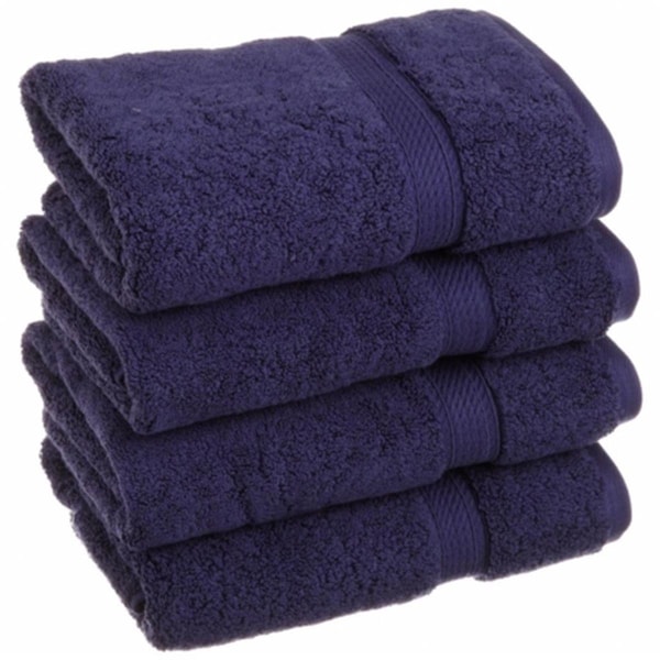 Superior 900GSM Egyptian Cotton 4-Piece Hand Towel Set Navy Blue 900GSM HAND NB - main